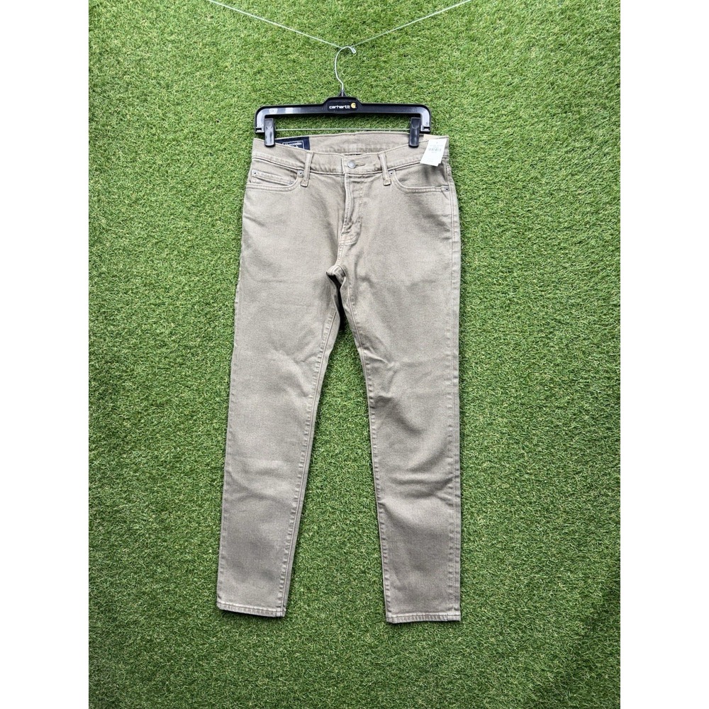 Abercrombie & Fitch Jeans Mens 29x30 Felix Super Slim Fit Beige Tan Casual NWT